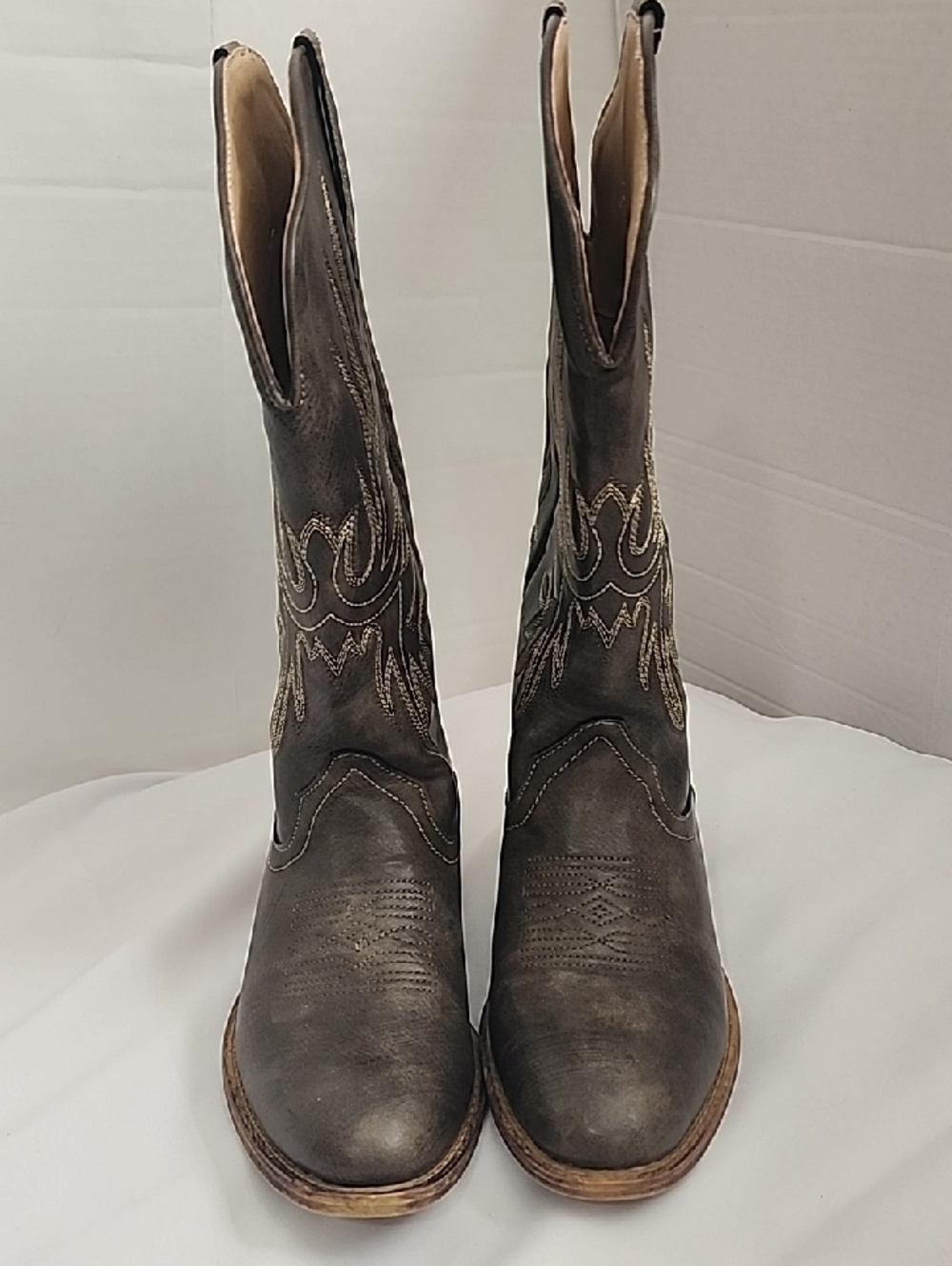 Silver Canyon Brown Western Boots Women’s Size 8 Embroidered Leather